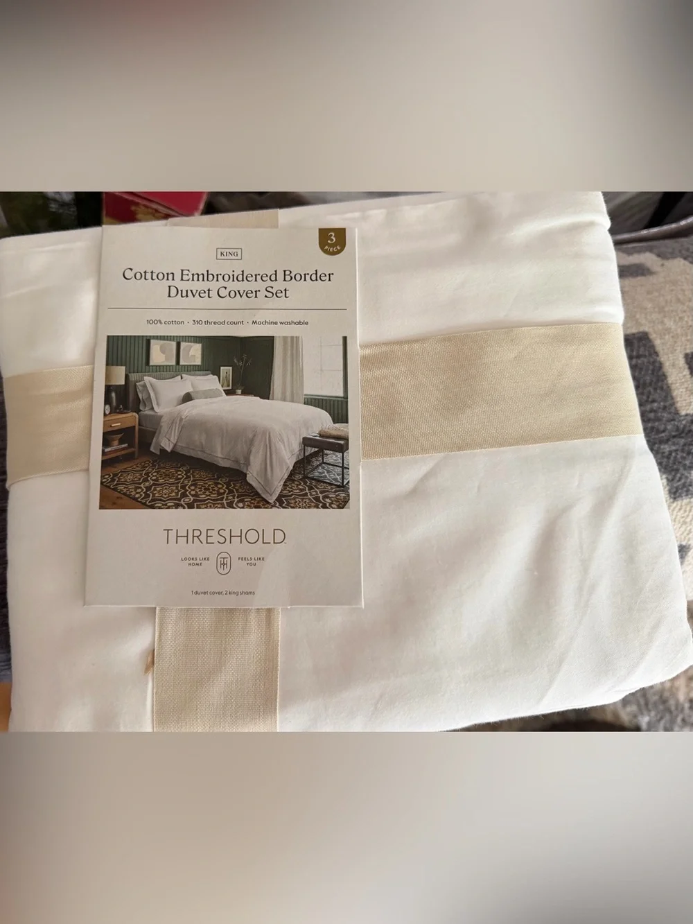 Cotton Embroidered Duvet Cover Set